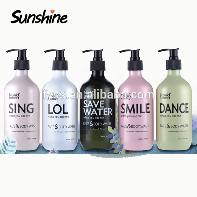 Shampoo Plastic Amber Green PET Cosmetic Container Bottles 500ML