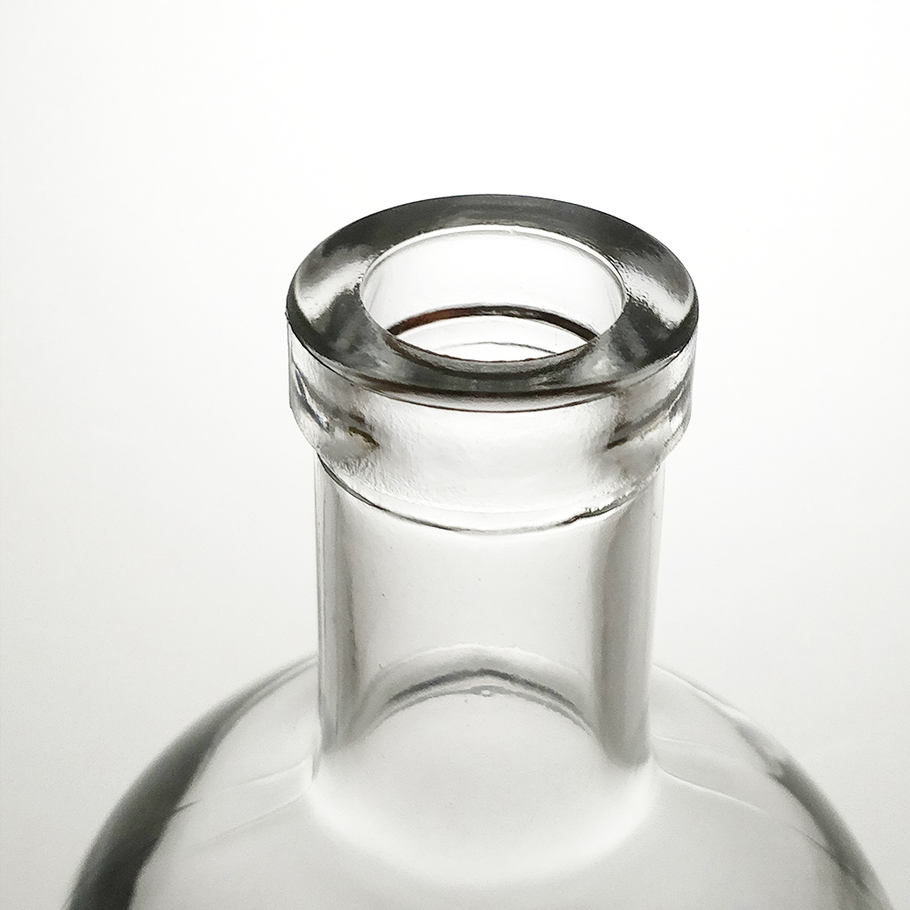 Shandong RSG T Cork Top Cylinder Round Shape 75cl White Clear Super Flint Empty Custom Liquor Round 750ml Glass Bottles