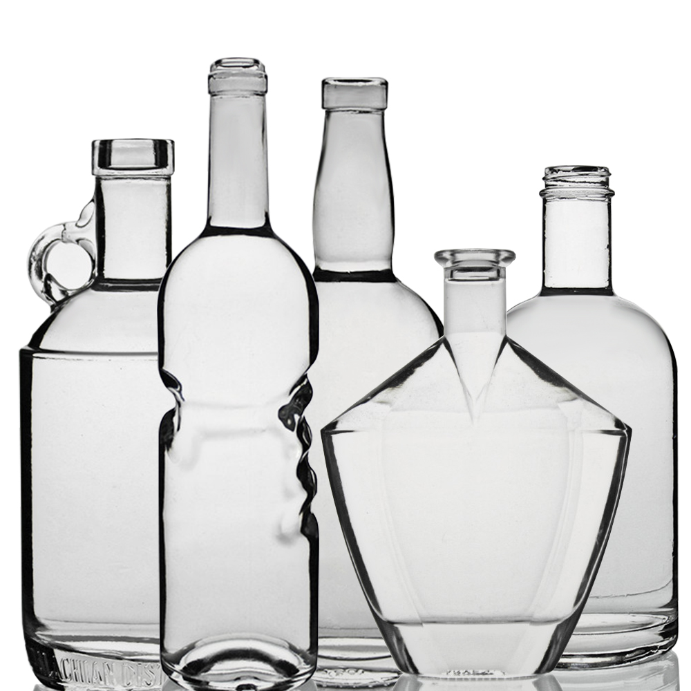 Shandong RSG T Cork Top Cylinder Round Shape 75cl White Clear Super Flint Empty Custom Liquor Round 750ml Glass Bottles
