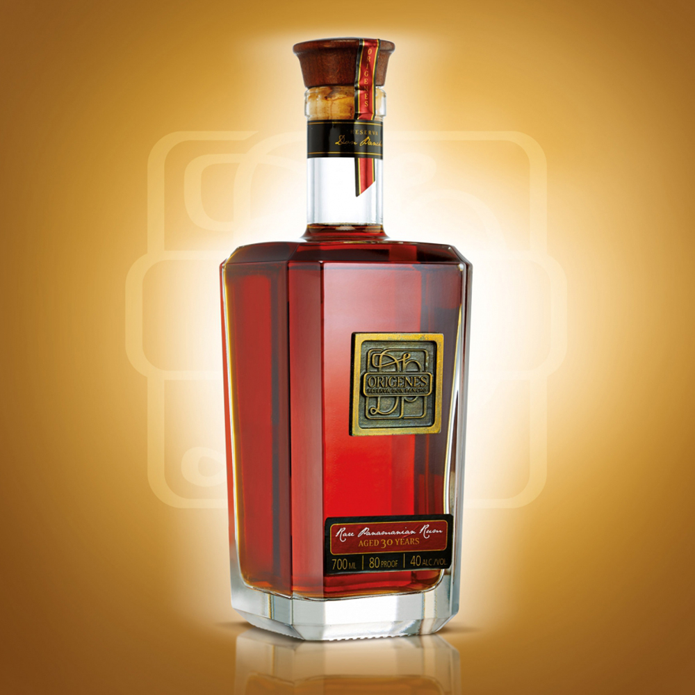 Shanghai linlang horizontal shoulder and square heavy glass base gin bottles