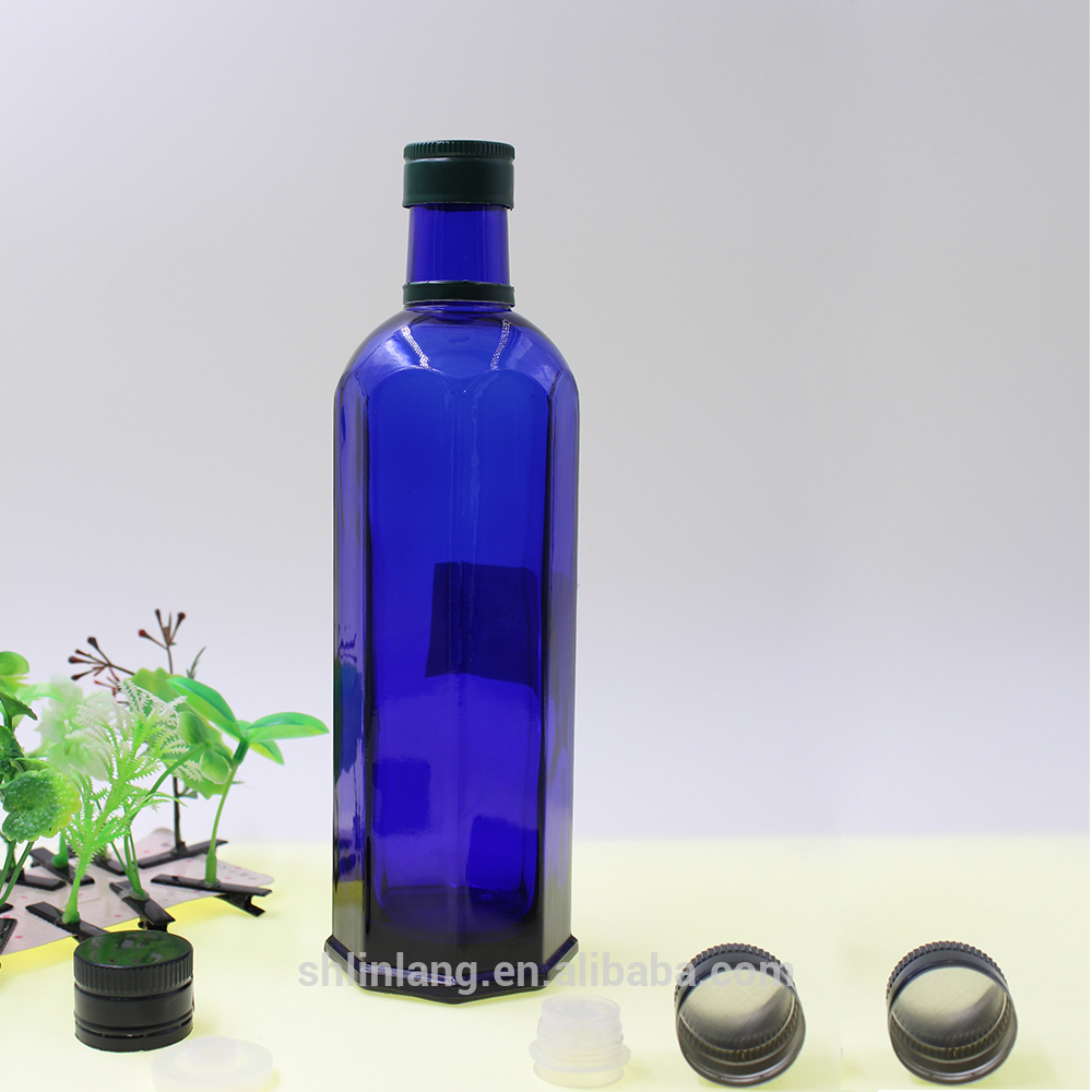 Shanghai linlang top grade colour spray olive oil glass bottle
