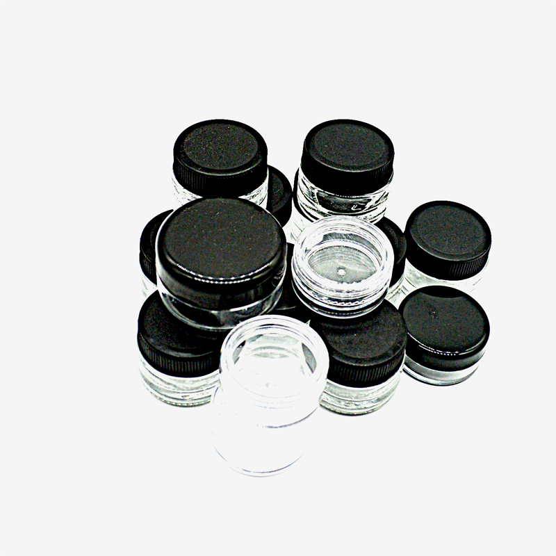 Shatter Oil Wax Jar PS lid Glass Concentrates Container Clear Cap 7ml 5ml