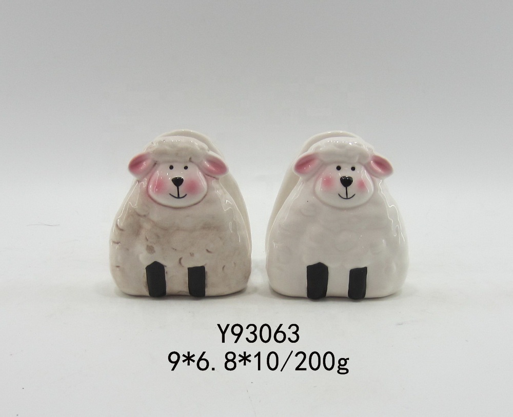 Sheep Shape Cookie Jar Ceramic Food Containers Candy Jar for Kitchen Wedding Party