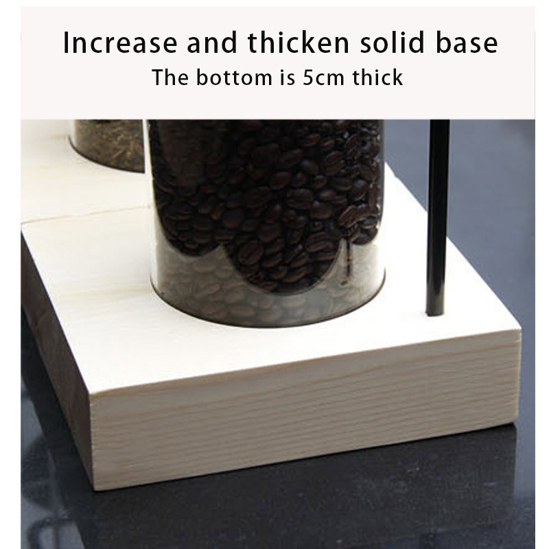 Shelves and wooden covers seal the glass storage tanks