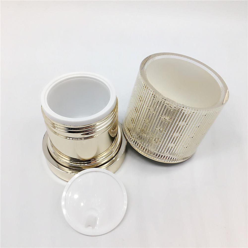 Shiny gold large cap luxury 30g 50g eye cream container jar