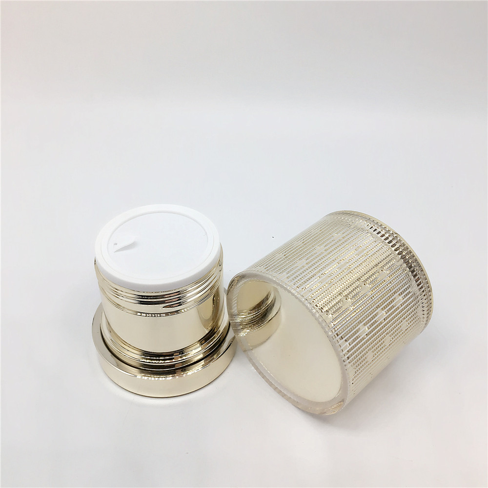 Shiny gold large cap luxury 30g 50g eye cream container jar