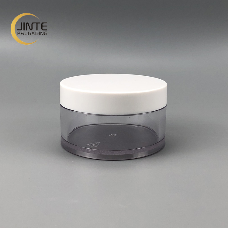 Short Lead Time 2019 Hot Selling Cosmetic Packaging 150ml PETG jar Clear Plastic Jar with White Cap