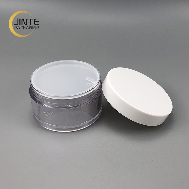 Short Lead Time 2019 Hot Selling Cosmetic Packaging 150ml PETG jar Clear Plastic Jar with White Cap