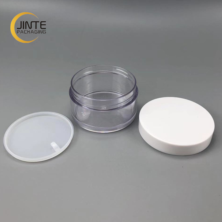 Short Lead Time 2019 Hot Selling Cosmetic Packaging 150ml PETG jar Clear Plastic Jar with White Cap