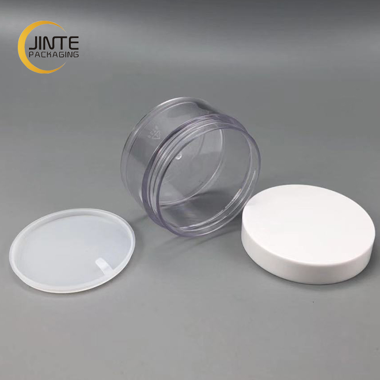 Short Lead Time 2019 Hot Selling Cosmetic Packaging 150ml PETG jar Clear Plastic Jar with White Cap