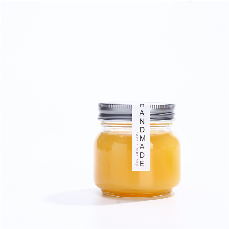 Short fat 2 tier glass jar jam glass jar 50ml Easy Open End 5oz designer glass jars