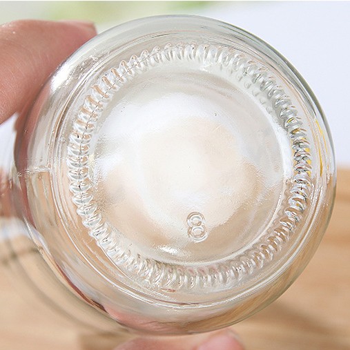 Short type Cute 100ml Glass milk/ pudding jar 100ml container, 100 ml clear glass bottle with wooden cork for gifts package