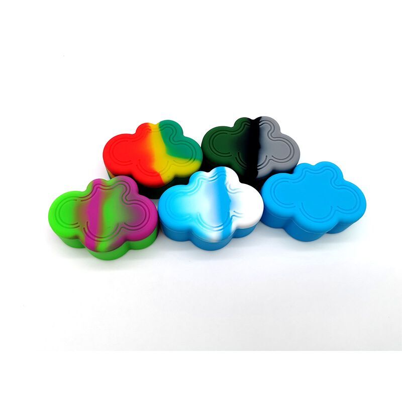 Silicone Containers 100pcs Non-Stick Wax Containers Multi Use Storage Jars Oil Concentrate Bottles Assorted Colors