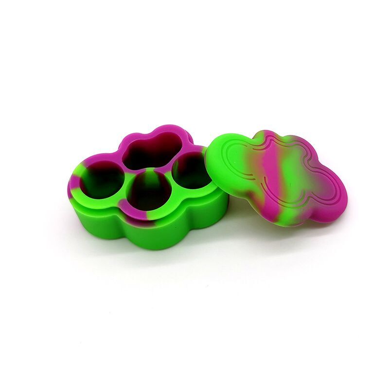 Silicone Containers 100pcs Non-Stick Wax Containers Multi Use Storage Jars Oil Concentrate Bottles Assorted Colors
