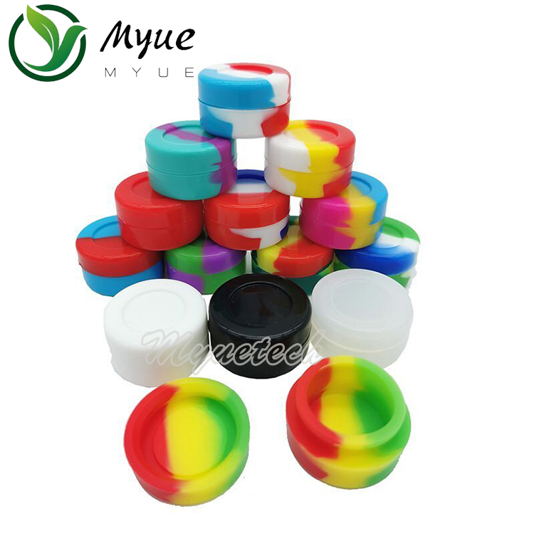 Silicone container for bho oil silicone dabs wax containers rubber slick jar