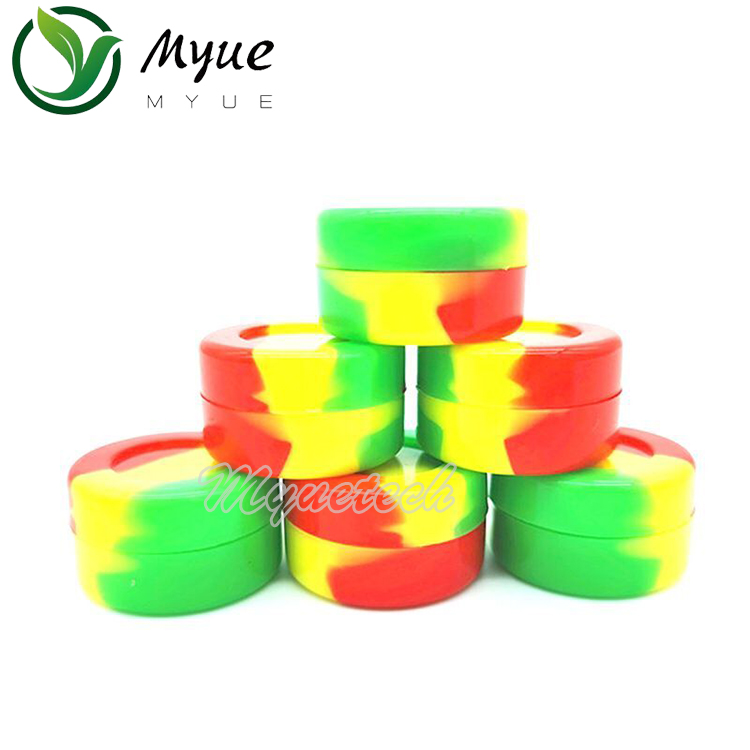 Silicone container for bho oil silicone dabs wax containers rubber slick jar