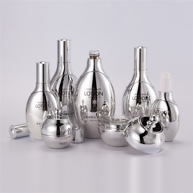 Silver 30g 50g 30ml 50ml 100ml 120ml Luxury Lotion Bottles Skin Care Glass Set Jars Bottles