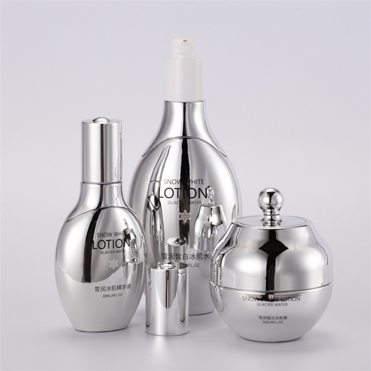 Silver 30g 50g 30ml 50ml 100ml 120ml Luxury Lotion Bottles Skin Care Glass Set Jars Bottles