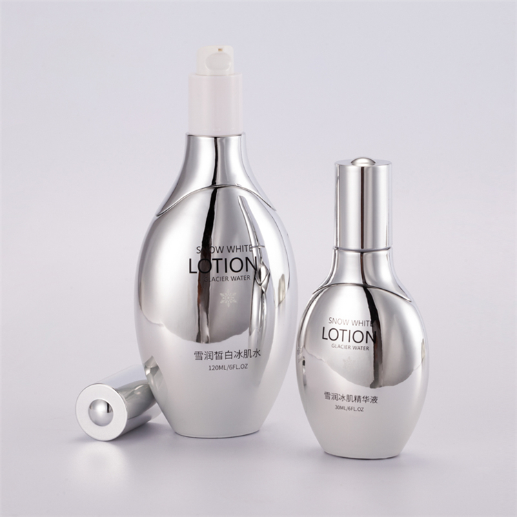 Silver 30g 50g 30ml 50ml 100ml 120ml Luxury Lotion Bottles Skin Care Glass Set Jars Bottles