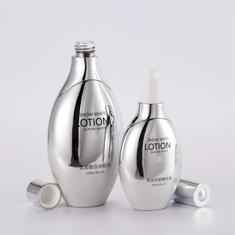 Silver 30g 50g 30ml 50ml 100ml 120ml Luxury Lotion Bottles Skin Care Glass Set Jars Bottles