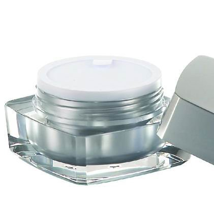Silver  Beautiful Jar Square Cosmetic Jar 30g