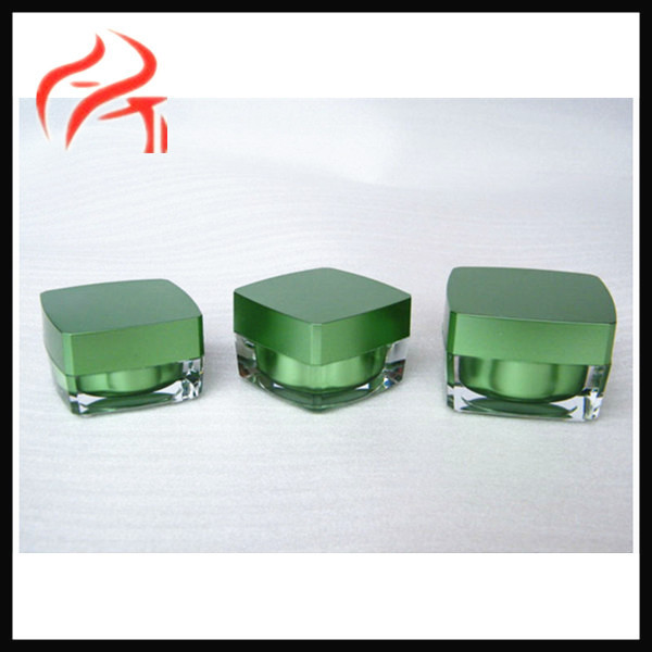 Silver Beautiful Jar Square Cosmetic Jar 30g