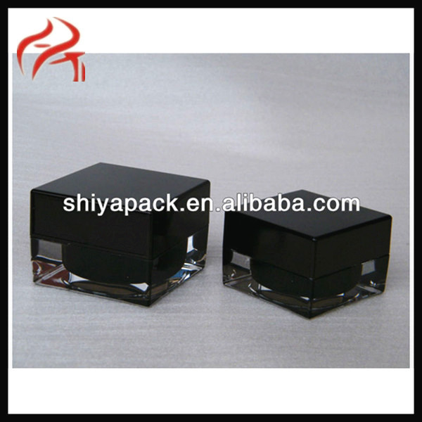 Silver Beautiful Jar Square Cosmetic Jar 30g