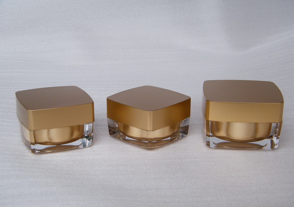 Silver Beautiful Jar Square Cosmetic Jar 30g