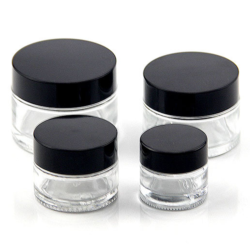 Silver Cap Clear Glass Bottle 30g 50g Clear Cosmetic Tube Wholesale Glass Jars