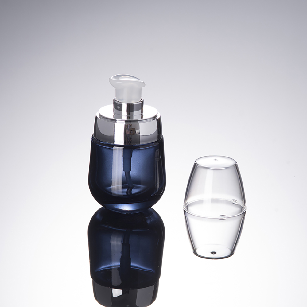 Silver Lids 30ml 50ml Blue Glass Jar, 30ml 120ml Glass Skin Care Set