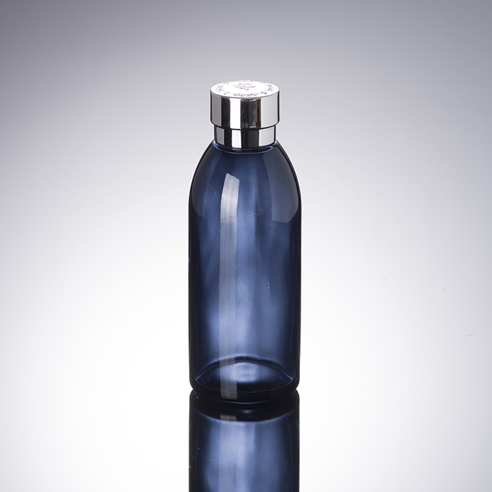 Silver Lids 30ml 50ml Blue Glass Jar, 30ml 120ml Glass Skin Care Set