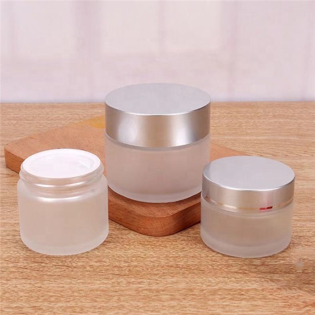 Silver gold lids for glass jars cosmetic 4 oz glass jars