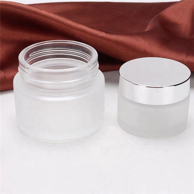 Silver gold lids for glass jars cosmetic 4 oz glass jars