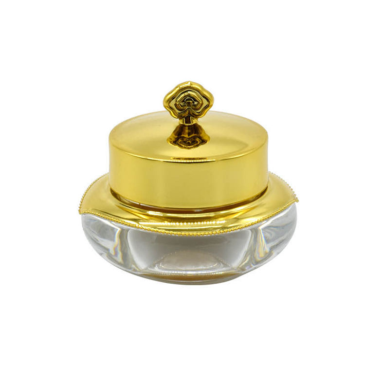 Silvery 10g luxury cream acrylic crown shape face cream container eye cream bottles PS make-up packaging cosmetic jar