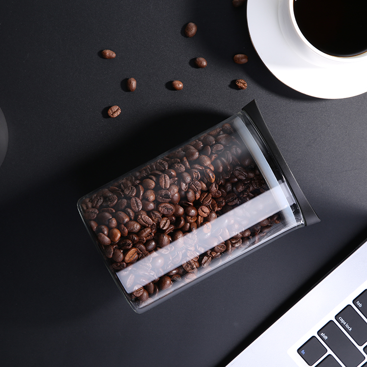 Simple Design Food Storage Food Contact Safe Glass Jars Glass with Bamboo Lid and Silicone Ring