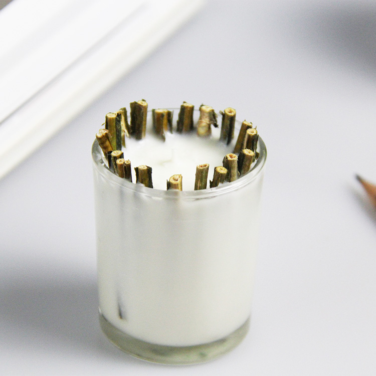 Simple Frosted Clear Glass Candle Jar With Lid And Customer Logo