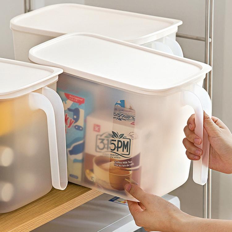 Simple and transparent food cabinet sealed storage box moisture-proof and dust-proof with handle debris storage storage box