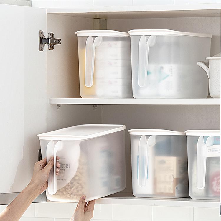 Simple and transparent food cabinet sealed storage box moisture-proof and dust-proof with handle debris storage storage box