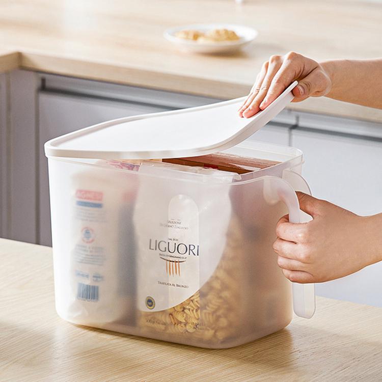 Simple and transparent food cabinet sealed storage box moisture-proof and dust-proof with handle debris storage storage box