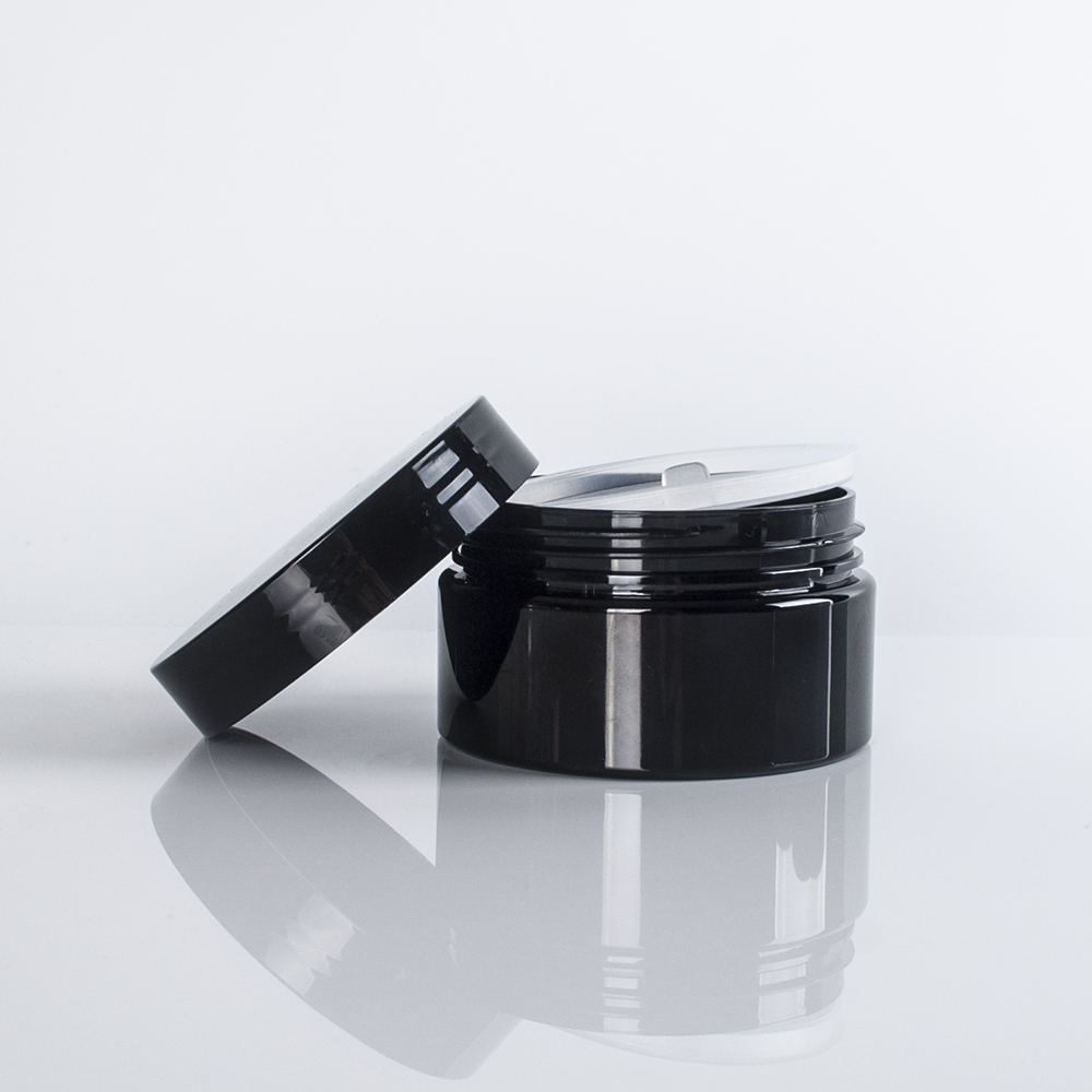 Simple design 50g 100g 500g white cosmetic cream PP PET hair gel plastic jar with screw cap