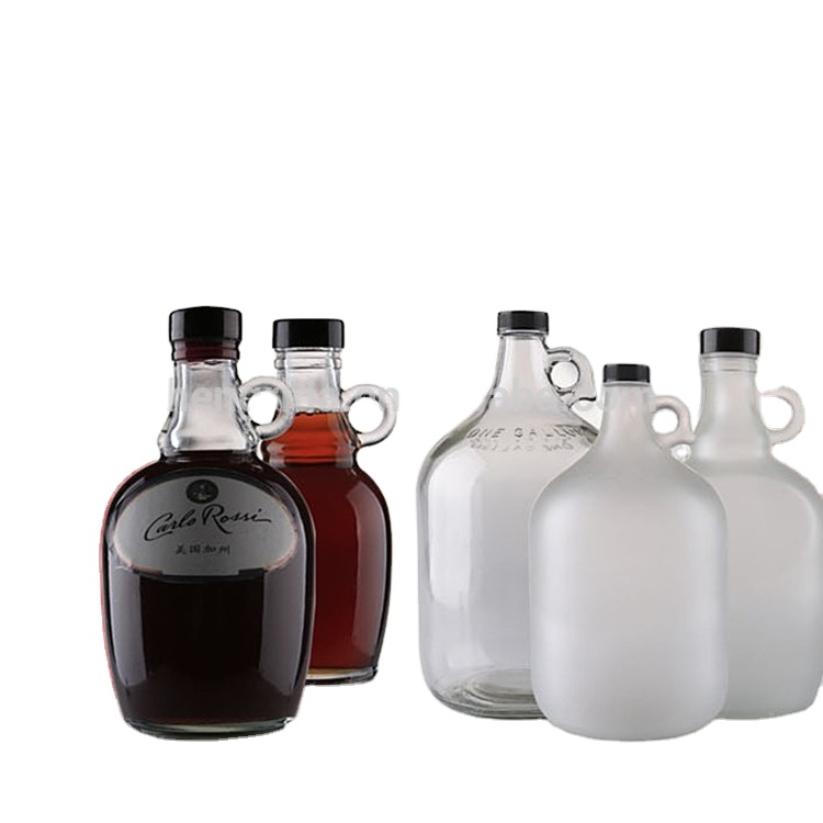 Single Ear Glass Growler Bottle 500ml 1000ml 1500ml 2000ml 3000ml 4000ml 5000ml  custom jar glass for skin care