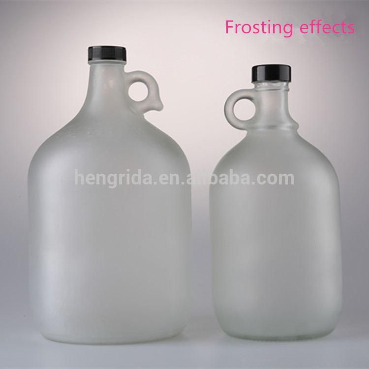 Single Ear Glass Growler Bottle 500ml 1000ml 1500ml 2000ml 3000ml 4000ml 5000ml custom jar glass for skin care