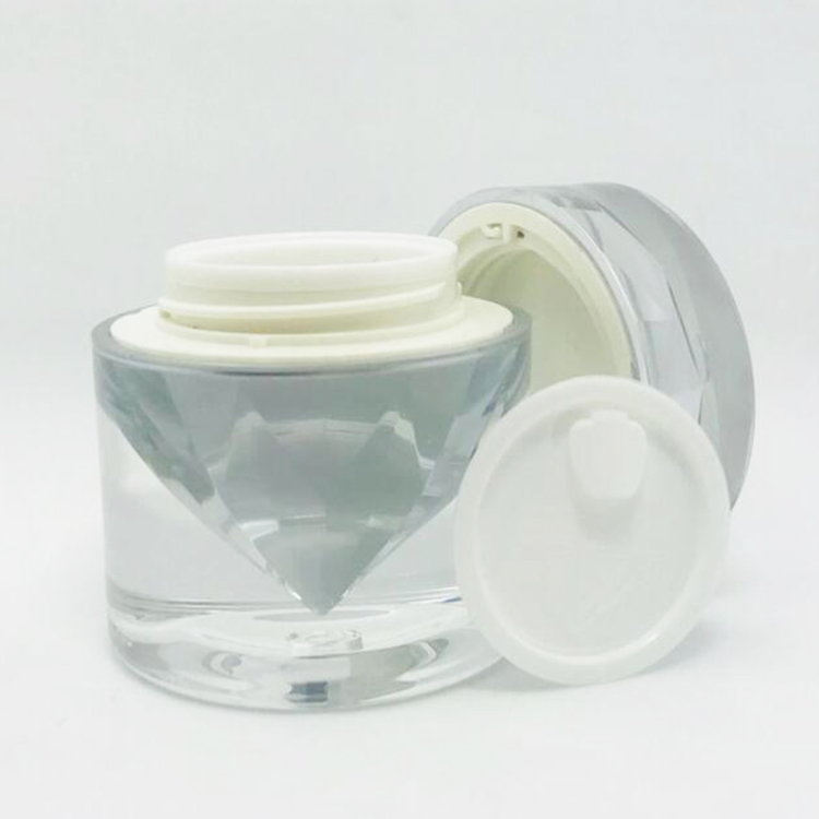 Sinicline custom shape 50ml acrylic cream jar cosmetic jar packaging acrylic