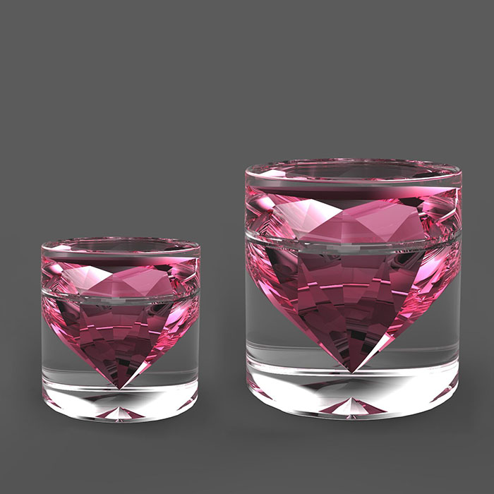 Sinicline custom shape 50ml acrylic cream jar cosmetic jar packaging acrylic