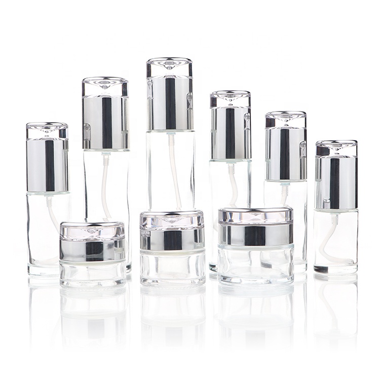 Skin Care 5g 10g 15g 1oz 4 oz 8 oz Facial Cosmetic Cream Glass Jar Glass Cream Containers