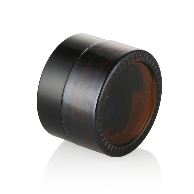 Skin Care Cosmetic Jar Container Dark Brown Amber Glass Jars Containers 10ml 20ml 30ml 50ml 100ml