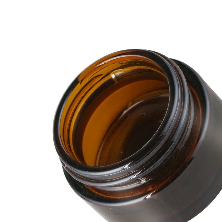 Skin Care Cosmetic Jar Container Dark Brown Amber Glass Jars Containers 10ml 20ml 30ml 50ml 100ml