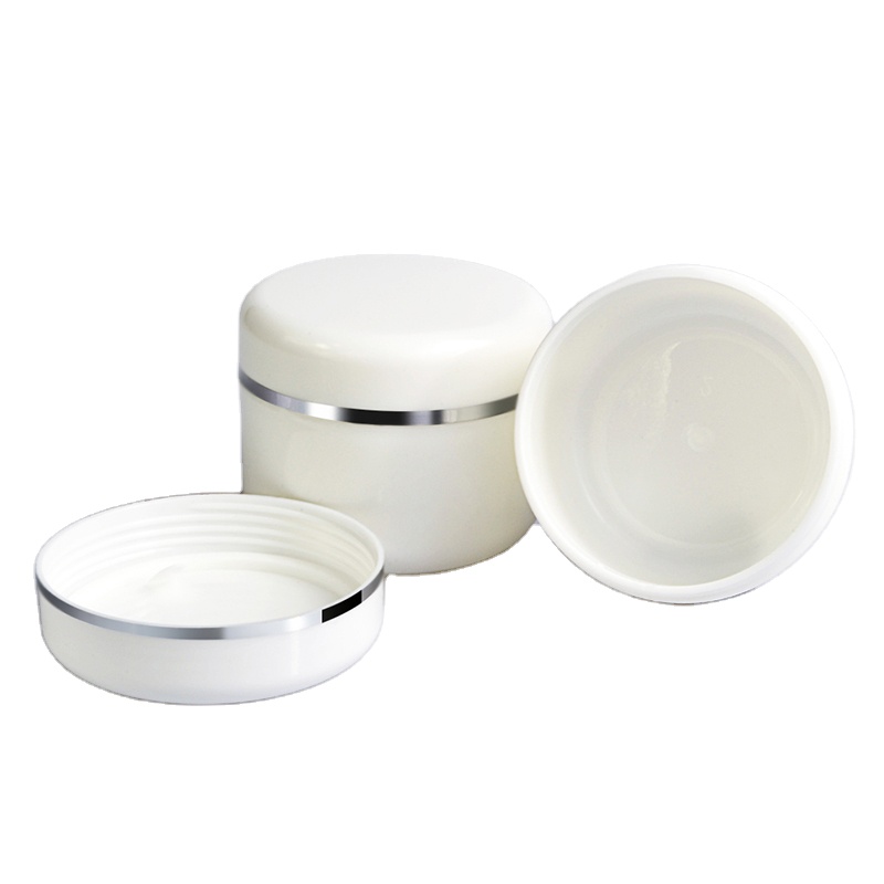 Skin Care Cosmetic containers 20g 30g 50g 100g 250g white clear round screwed PP plastic cream jar for sunscreen cream