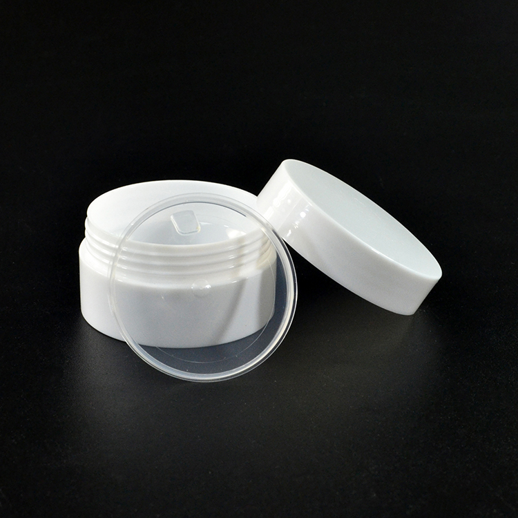 Skin Care Cosmetic containers 3g 5g 10g 30g 50g 100g white clear round PP plastic cream jar