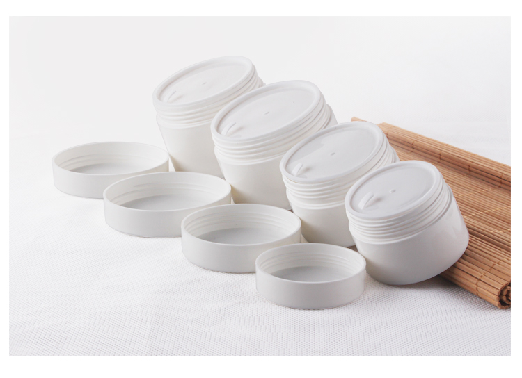 Skin Care Cosmetic containers 3g 5g 10g 30g 50g 100g white clear round screwed PP plastic cream jar